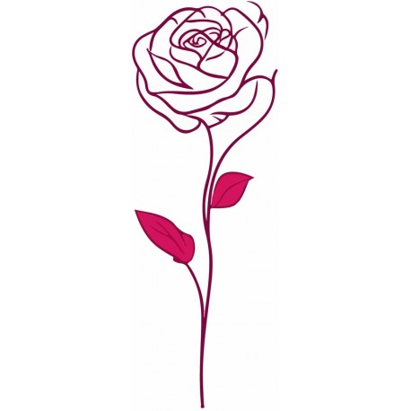 sticker mural rose