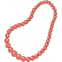 autocollant collier perle rose