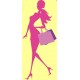 autocollant mural rose jaune