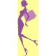 autocollant mural shopping fille fashion