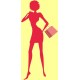 autocollants fille shopping