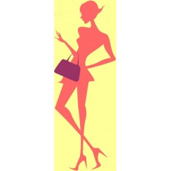 autocollants muraux shopping girl