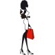 autocollants silhouette femme shopping