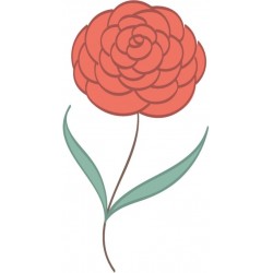 sticker fleur rose