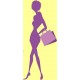 sticker mural shopping fille fashion