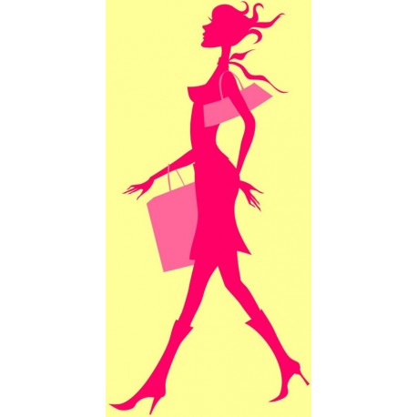 stickers shopping decoration fille