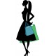 sticker shopping girl deco