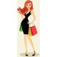 stickers shopping fille fashion