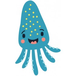 autocollant mural hippocampe