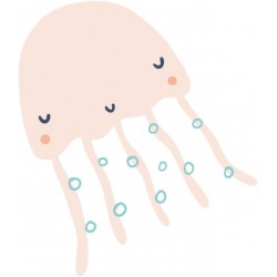 autocollant petite fille sirene