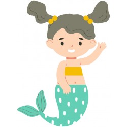 autocollant sirene chambre fille