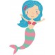 autocollant sirene deco fille