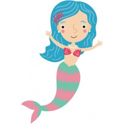 autocollant sirene deco fille