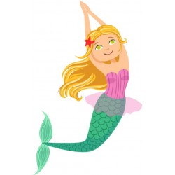 autocollant mural sirene deco fille
