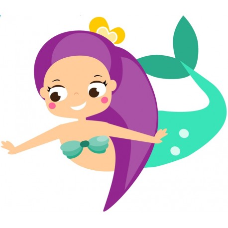 autocollant sirene decoration fille