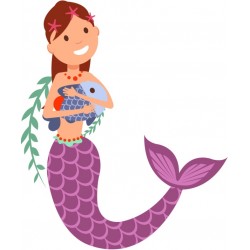 autocollant sirene fille