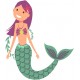 autocollant mural sirene fille