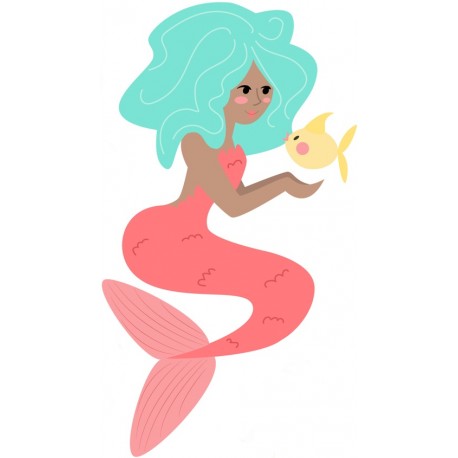 autocollant sirene petite fille