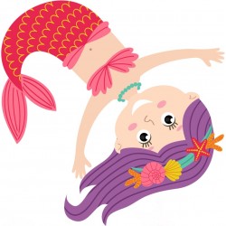 autocollant sirene turquoise