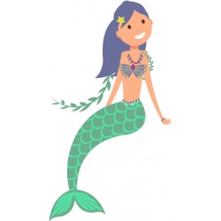 autocollants muraux sirene deco chambre fille