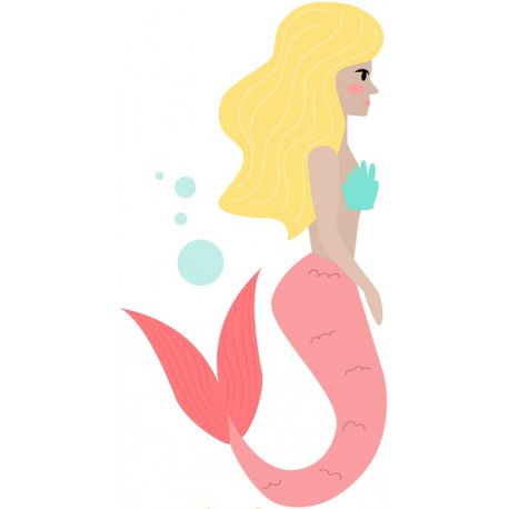 autocollants muraux sirene enfant