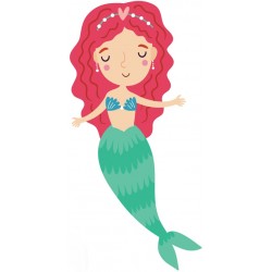 autocollants muraux sirene fille