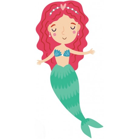 autocollants muraux sirene fille