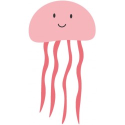 autocollants muraux sirene rose vert