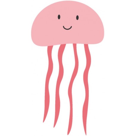 autocollants muraux sirene rose vert