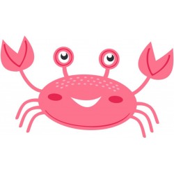 sticker coquillage rose enfant