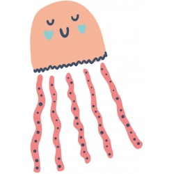 sticker mural fille sirene rose