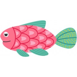 sticker mural poisson