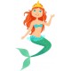 sticker mural sirene decoratif fille