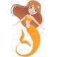 sticker mural sirene fille