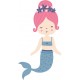 sticker sirene chambre fille