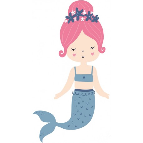sticker sirene chambre fille