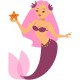 sticker sirene deco fille