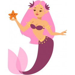 sticker sirene deco fille