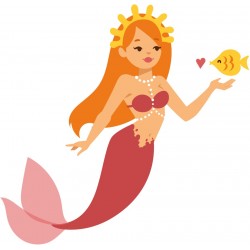 sticker sirene decoration fille