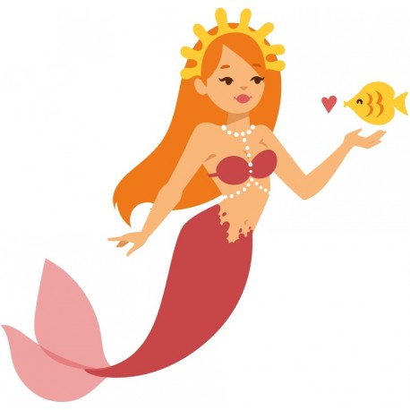 sticker sirene decoration fille