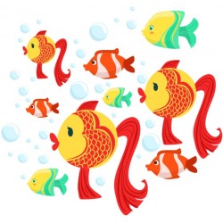 sticker sirene rose jaune