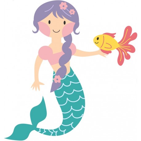 stickers muraux sirene chambre fille