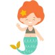 stickers muraux sirene decoration
