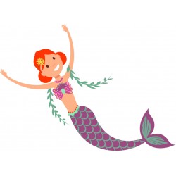 stickers muraux sirene enfant