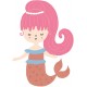 stickers muraux sirene fille deco