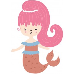 stickers muraux sirene fille deco