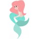 stickers muraux sirene petite fille