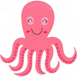 stickers muraux sirene rose turquoise