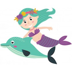 stickers sirene chambre fille