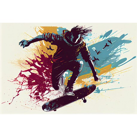 autocollant muraux skater